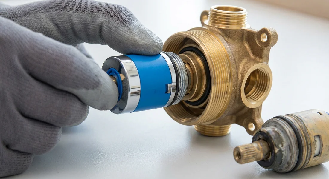 Installation de la nouvelle cartouche thermostatique Grohe