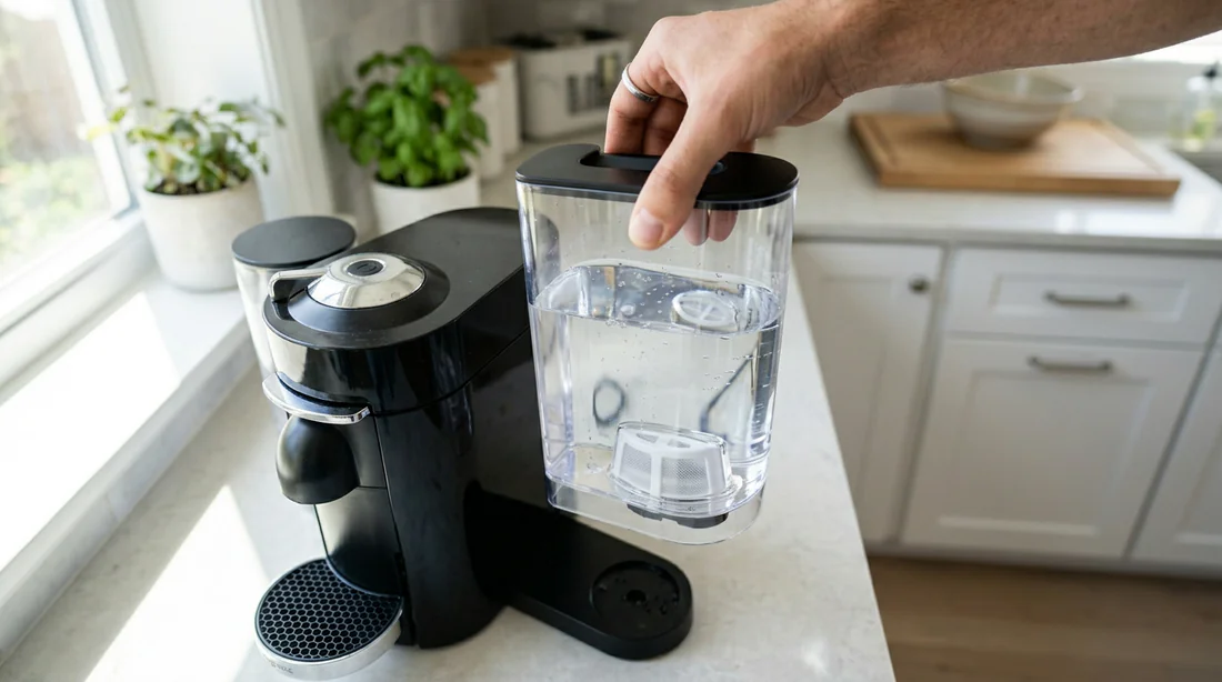 Vérification du réservoir d'eau et du filtre de la Magimix