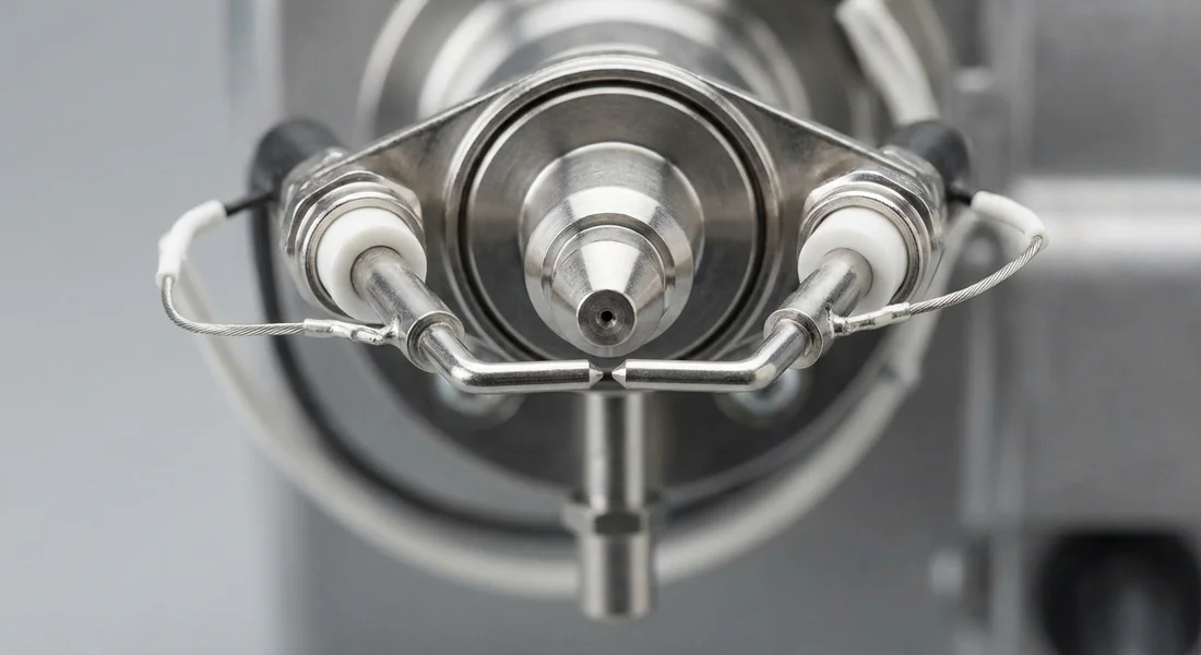 Électrodes d'allumage et gicleur de précision pour brûleur Cuenod