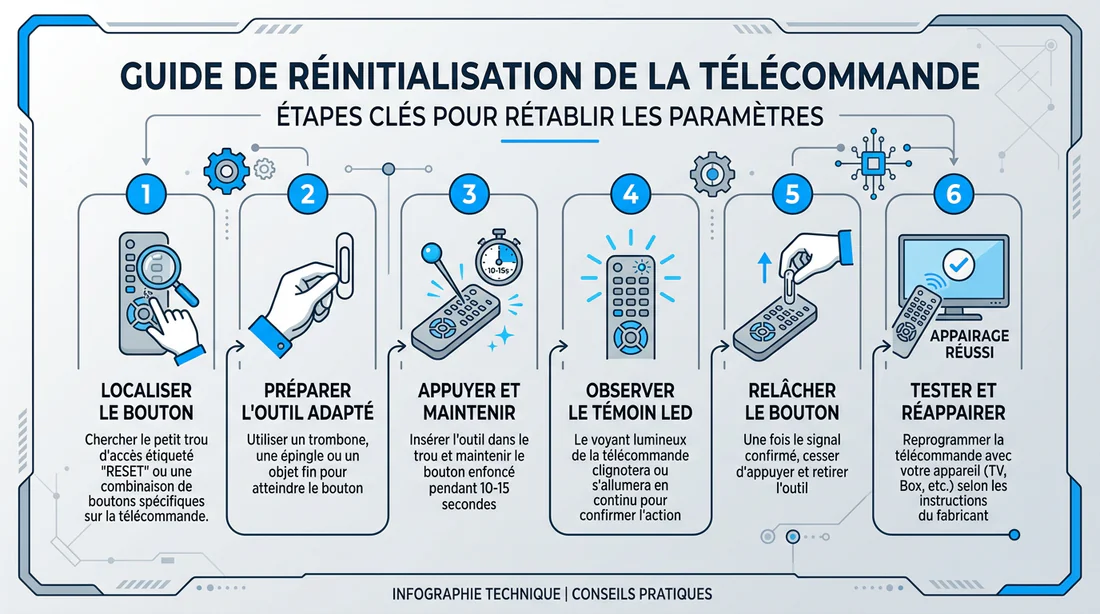 Guide étape par étape pour réinitialiser la télécommande MCZ