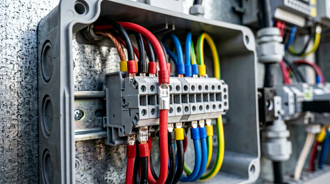 Raccordement électrique sécurisé avec embouts de câblage