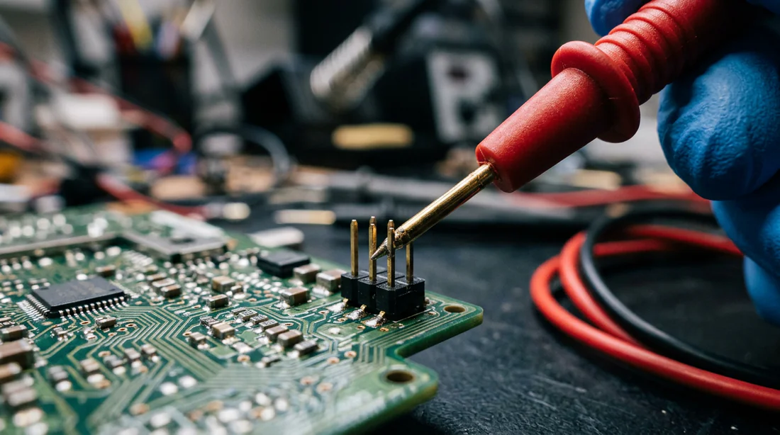 Utilisation d'un multimètre sur les composants électroniques Diagral