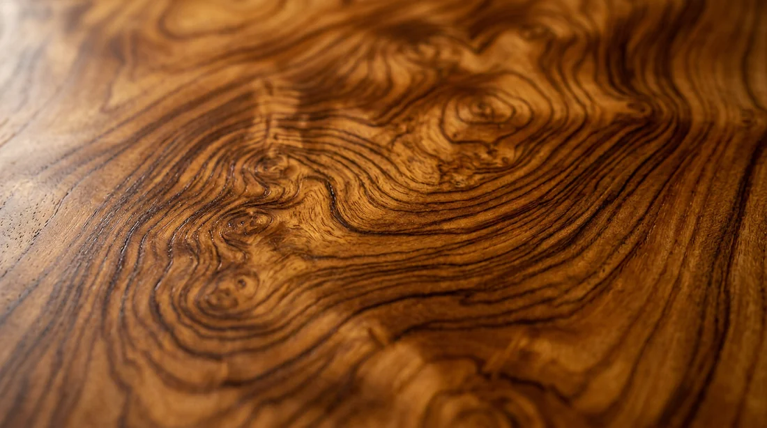 Détail de la fibre et du grain du bois d'orme