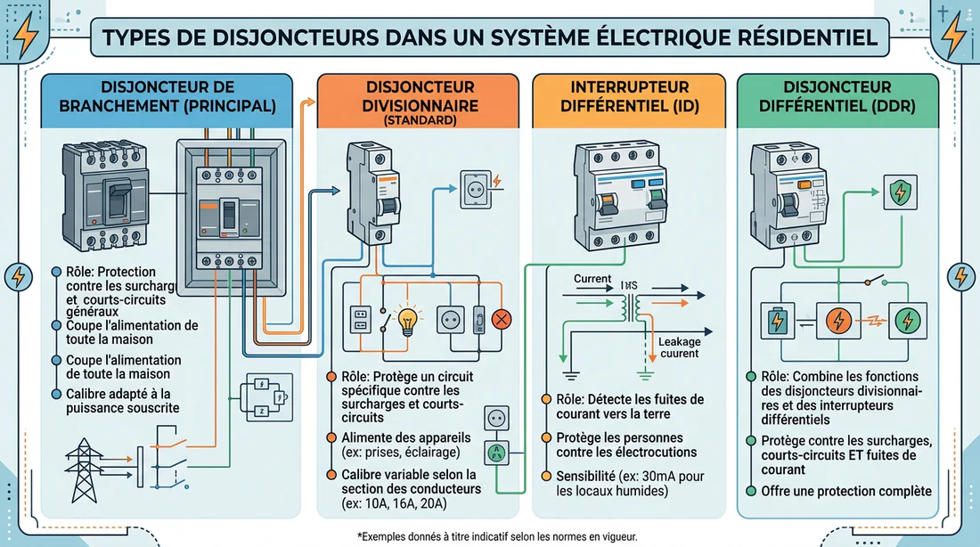 Infographie des disjoncteurs pour tableau électrique