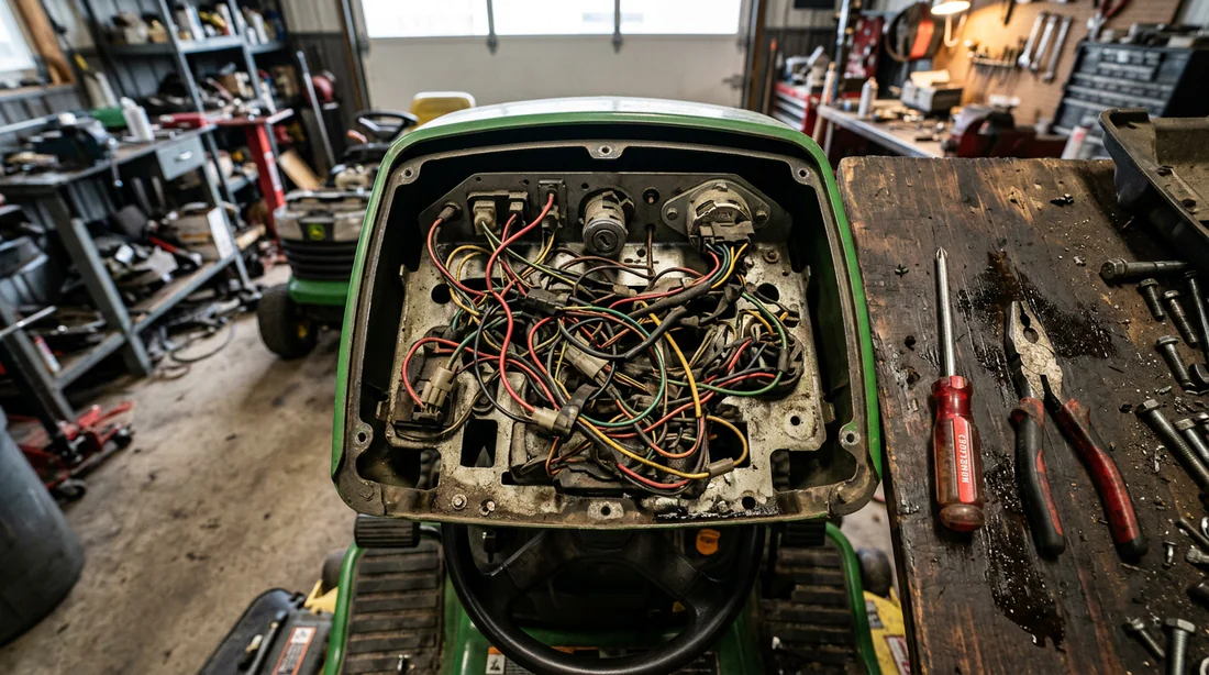 Remplacement du Neiman sur le tableau de bord d'un tracteur tondeuse