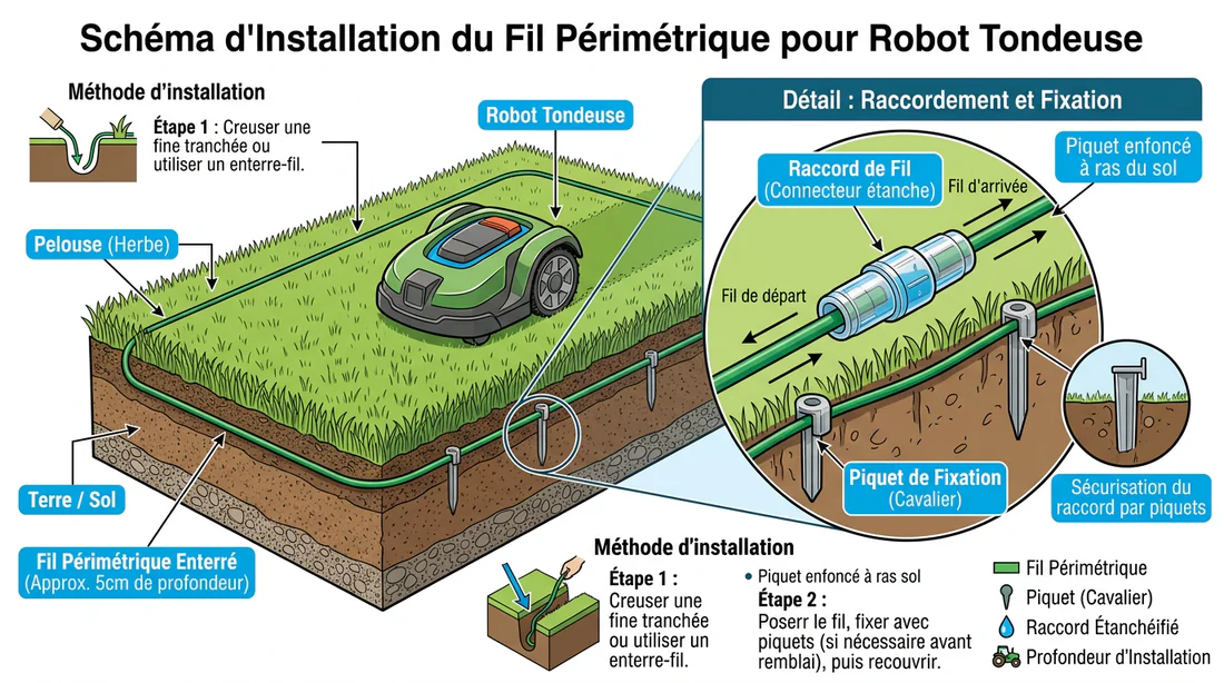 Schéma technique d'installation du câble périphérique