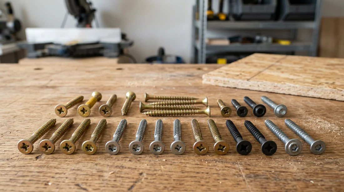 Types de vis adaptées pour la fixation de panneaux OSB
