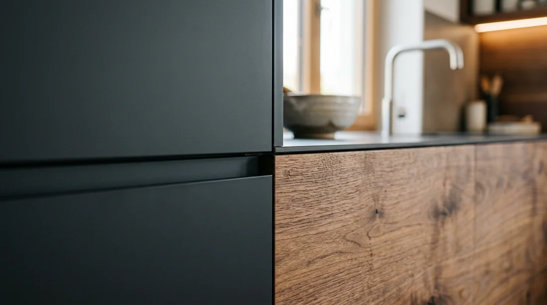 Détails des matériaux pour cuisine contemporaine