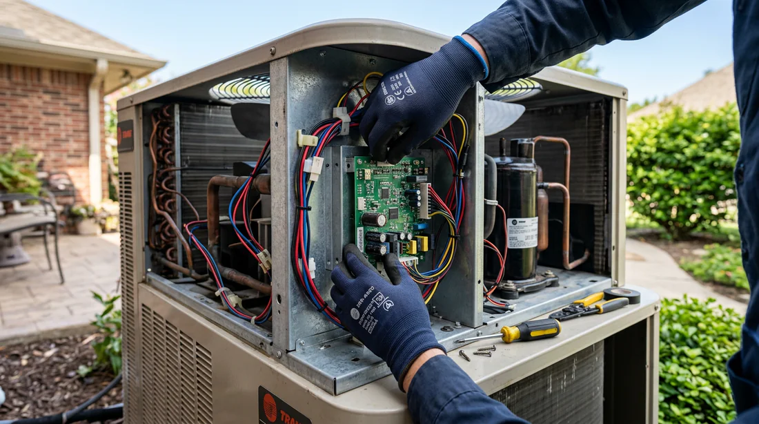 Remplacement d'une carte électronique sur une unité extérieure de pompe à chaleur