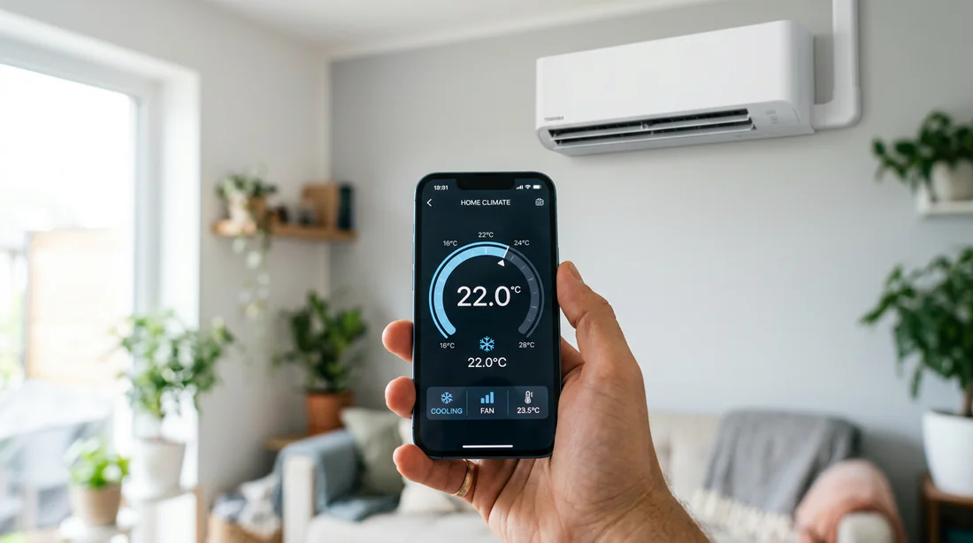 Application mobile pour contrôler à distance la climatisation Toshiba