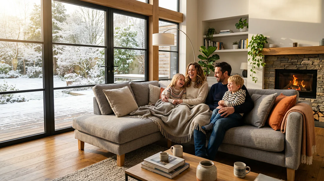 Confort thermique optimal dans un salon chauffé par pompe à chaleur air-eau