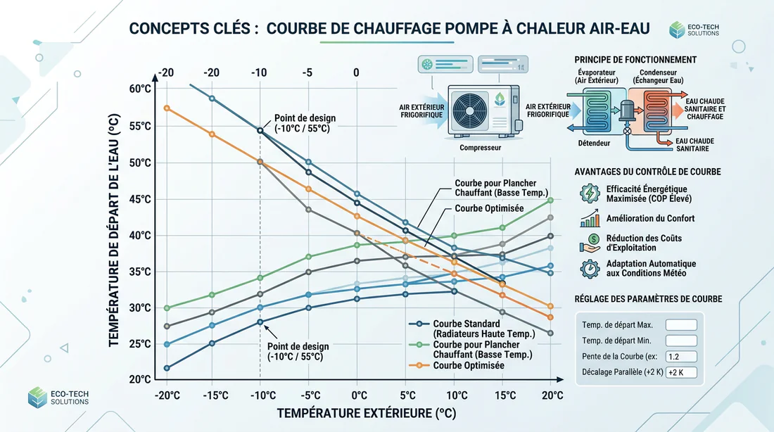 Schéma explicatif du principe de la loi d'eau pour pompe à chaleur