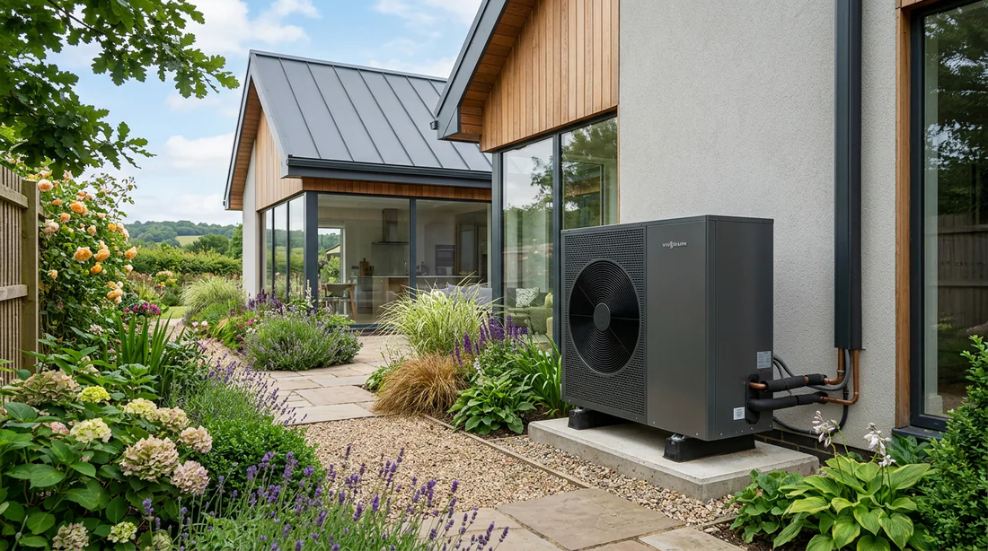 Nouvelle pompe à chaleur air-eau installée en remplacement du chauffage Sofath