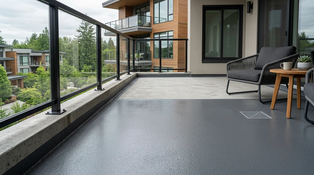 Traitement d'étanchéité d'une dalle de balcon suspendu en béton