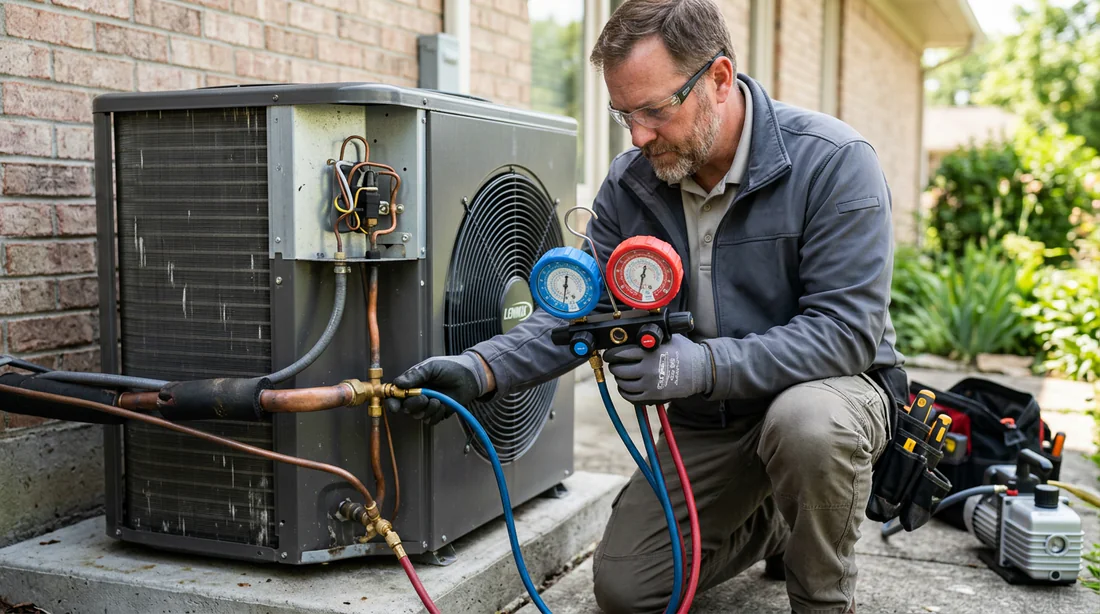 Mesure de la pression du fluide frigorigène sur une climatisation